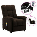 Electric Massage Reclining Chair with Adjustable Footrest and Backrest Fabric Sofa Chair Recliner Dark Brown J426