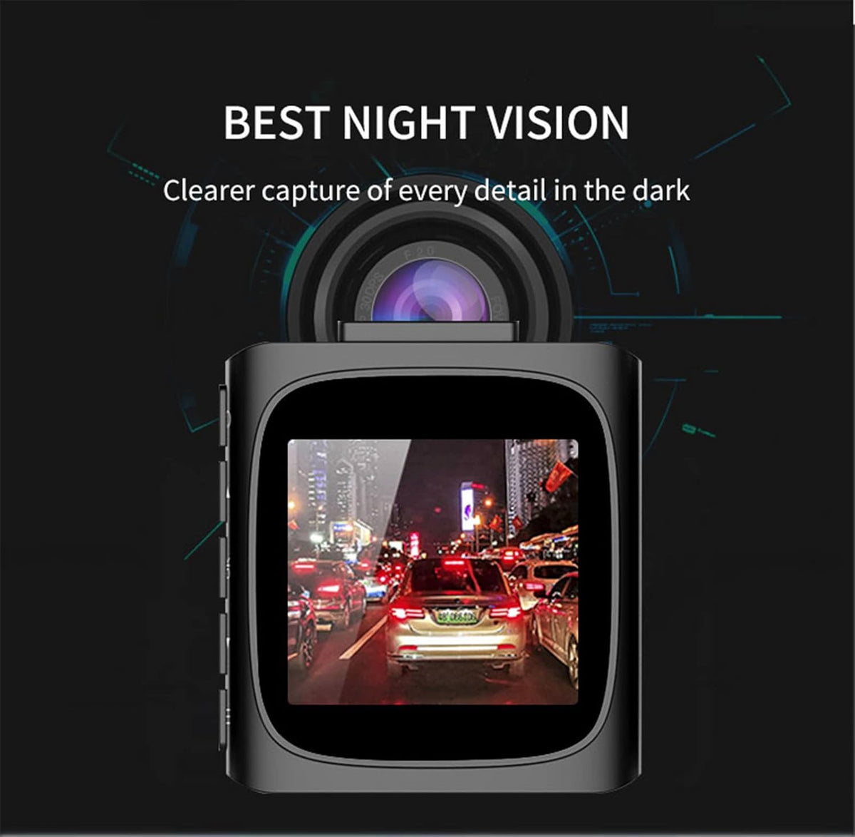 1080P Dash Camera with 170° Wide Angle Night Vision G-Sensor C5127