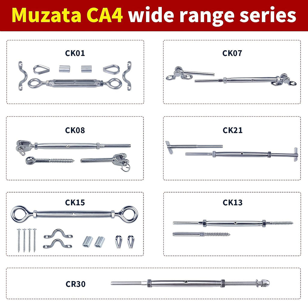 1/8 Cable Railing Kit Hardware Stainless Steel Turnbuckle Z171234