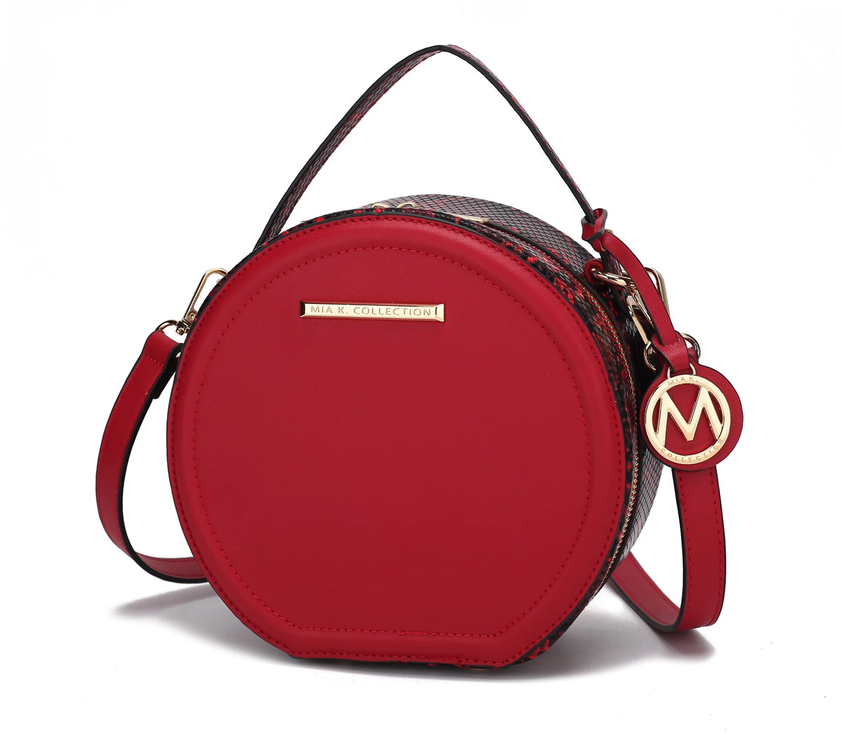 Red Vegan Leather Crossbody Bag F326