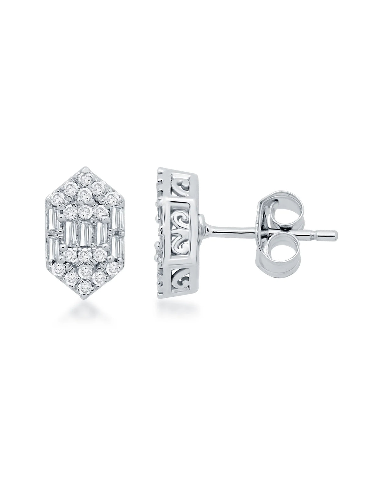 0.25 Carat T.W. Diamond Earrings in 10K White Gold N8791