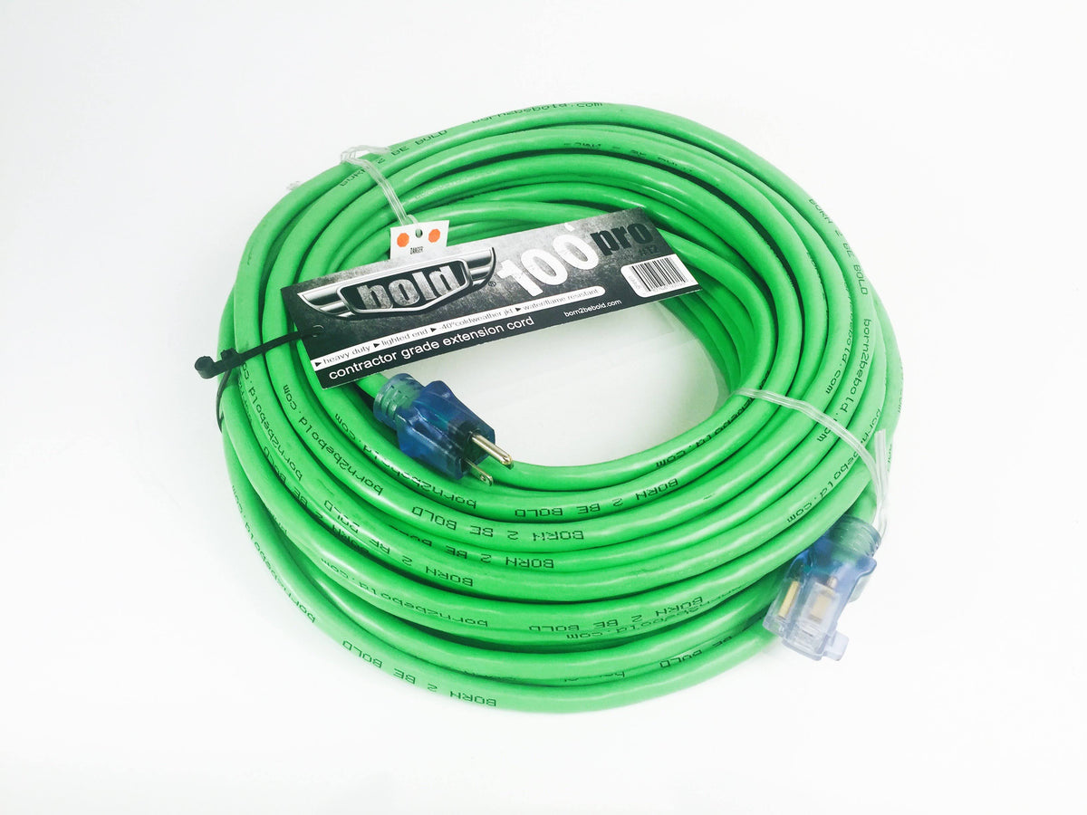 100' 12/3 AWG SJTW Lighted Extension Cord C740602