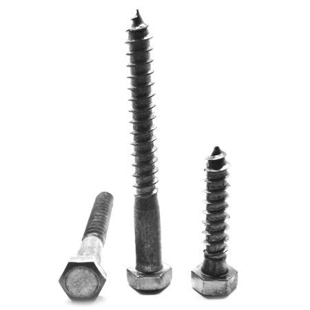 1/2 inch-6 x 3 inch Hex Lag Screw Low Carbon Steel Plain Finish Pk 200 W4398