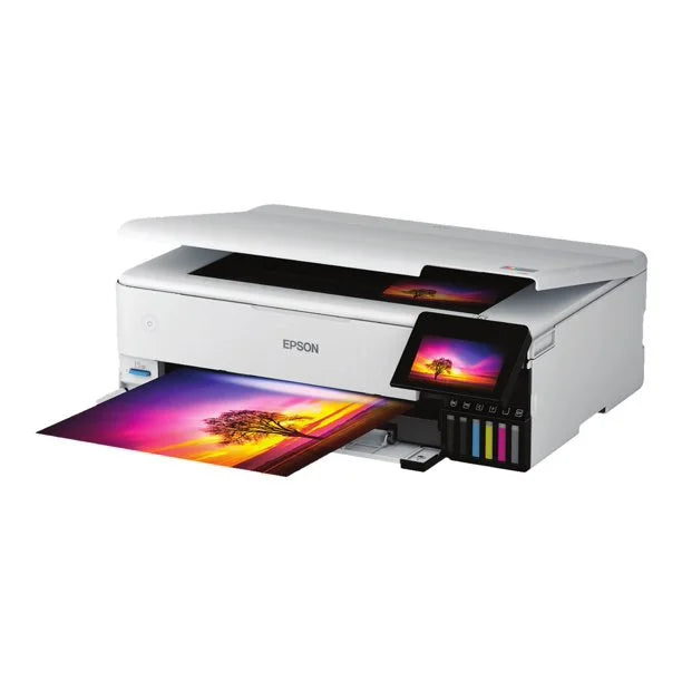Wireless Wide-format Color All-in-One Supertank Printer with Scanner, Copier, Ethernet and 4.3-inch Color Touchscreen Q5854