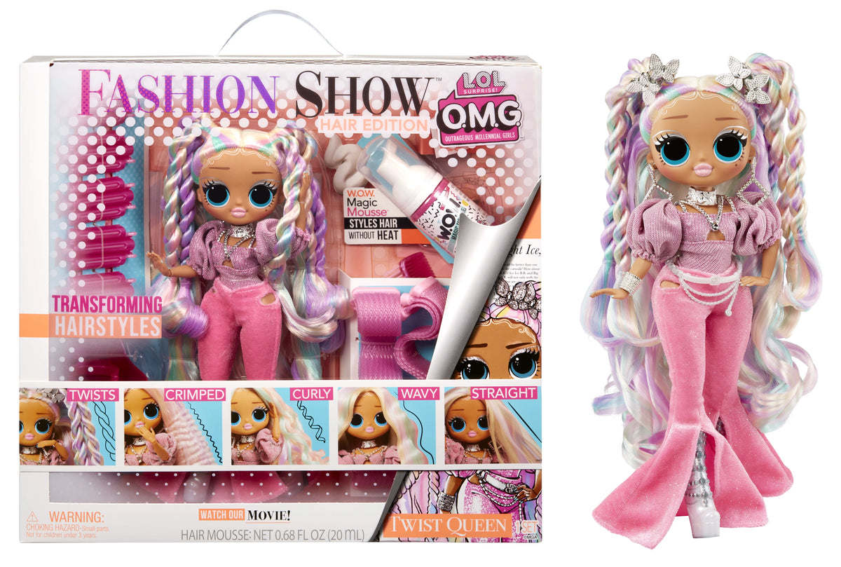 10-inch Fashion Doll with Transforming Hair and Hair Accessories A2374