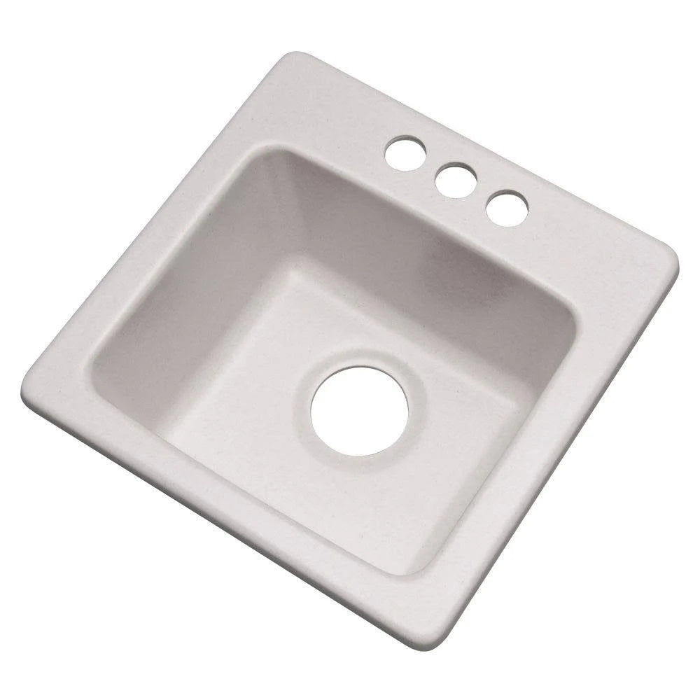 16-Inch Soft White Composite Granite Prep Sink Q76917
