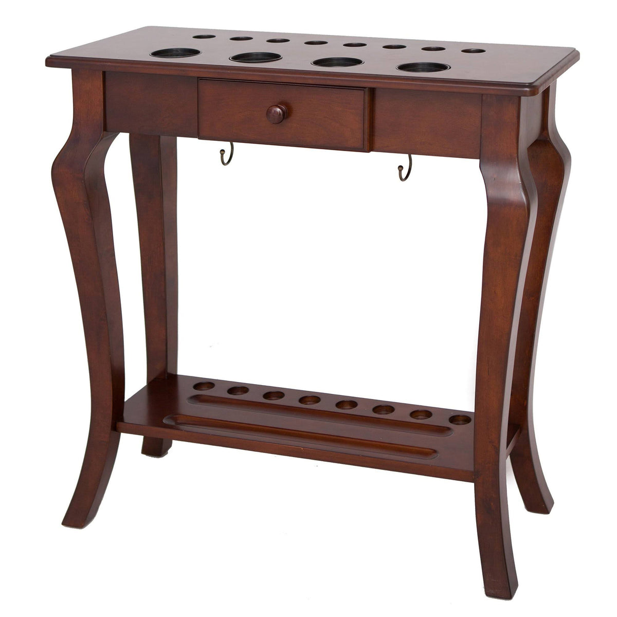 Walnut Finish Floor Cue Rack Q13016