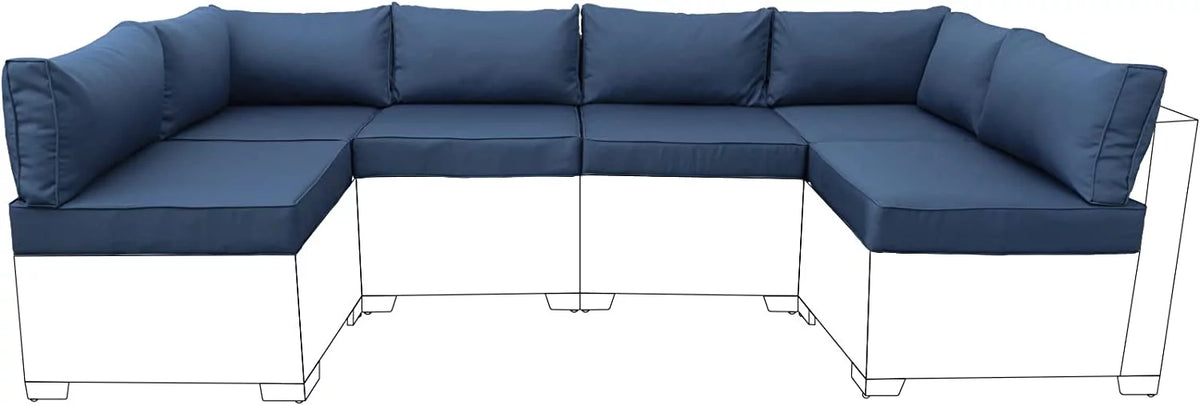 Water-Resistant Outdoor Replacement Cushions for 7-Piece Sectional I65293