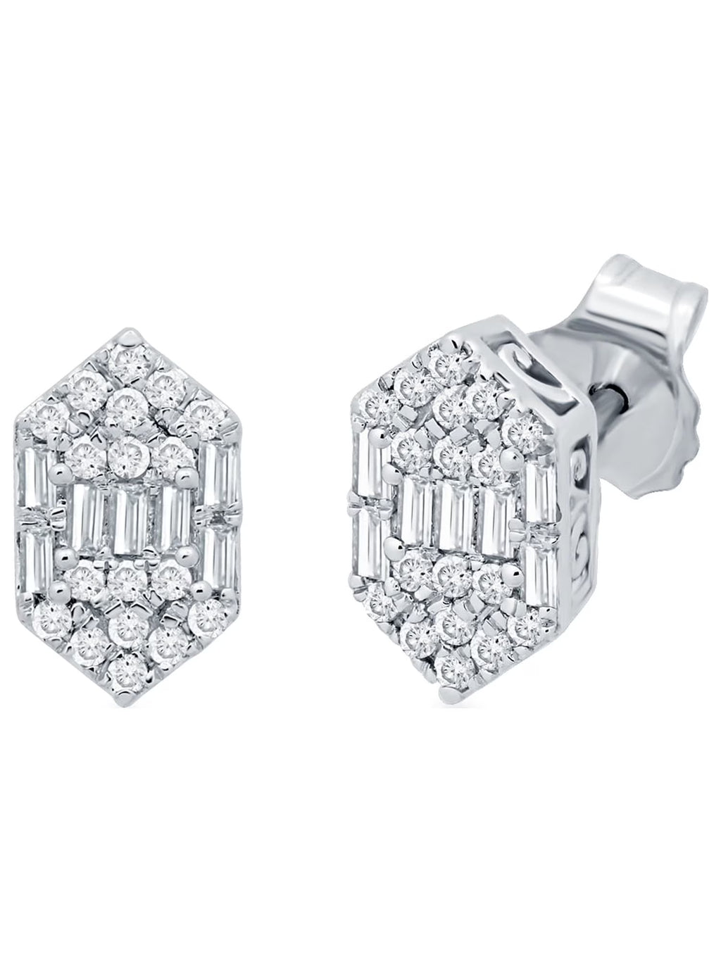 0.25 Carat T.W. Diamond Earrings in 10K White Gold N8791