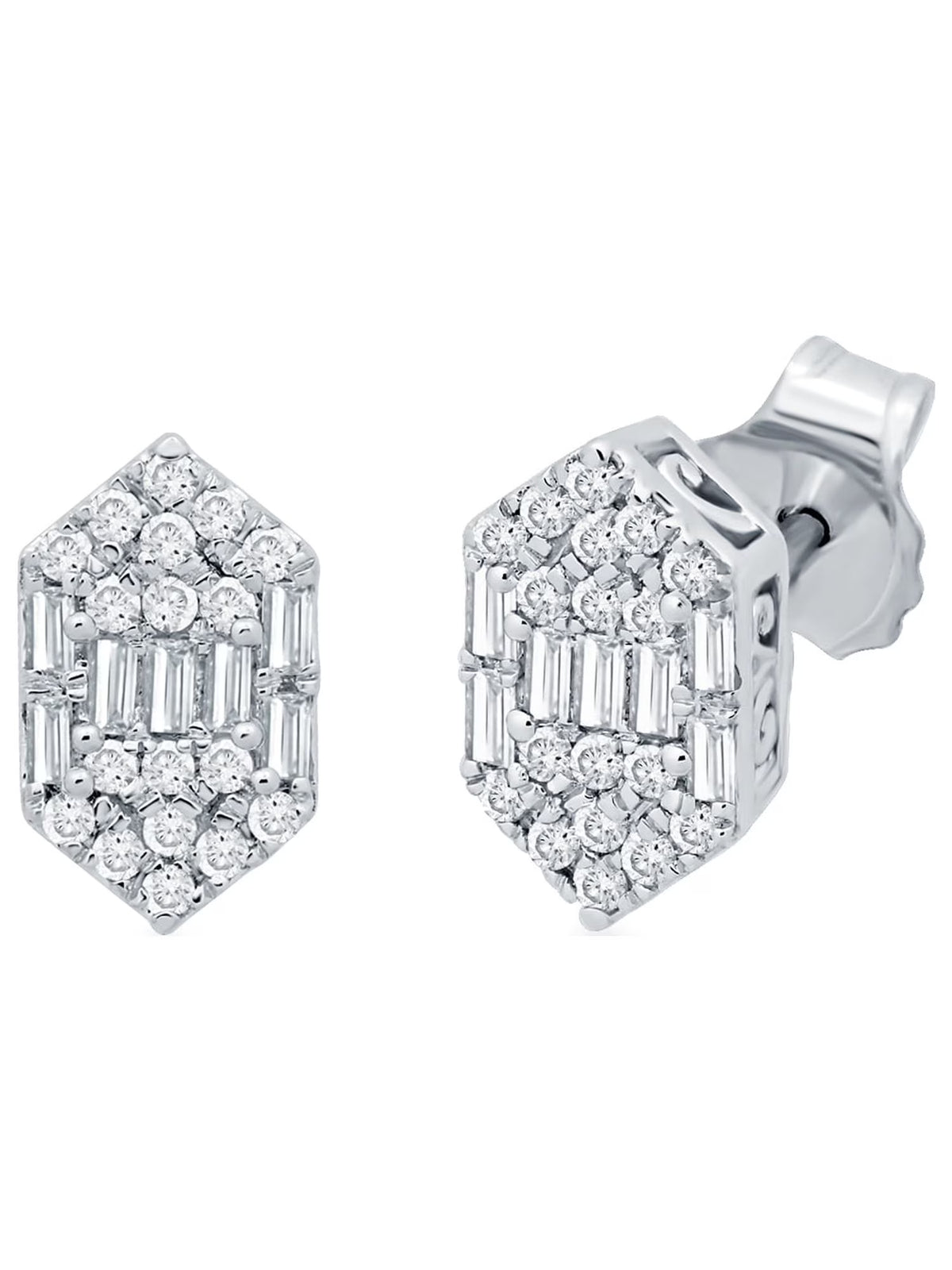 0.25 Carat T.W. Diamond Earrings in 10K White Gold N8791