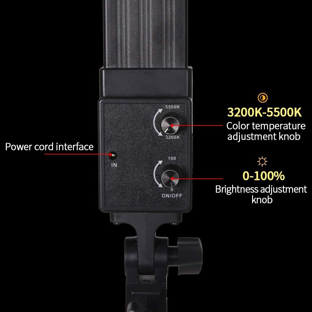 36w Dimmable LED Photography Light Kit with Tripod Stand Bag Q849437