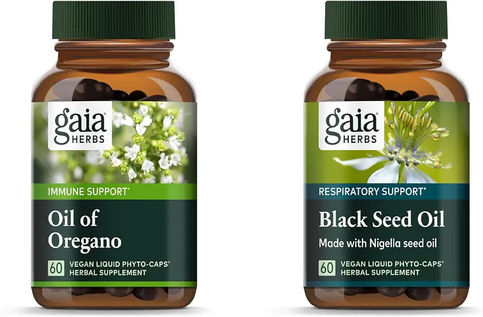 Oregano and Black Seed Oil Vegan Capsules D64943