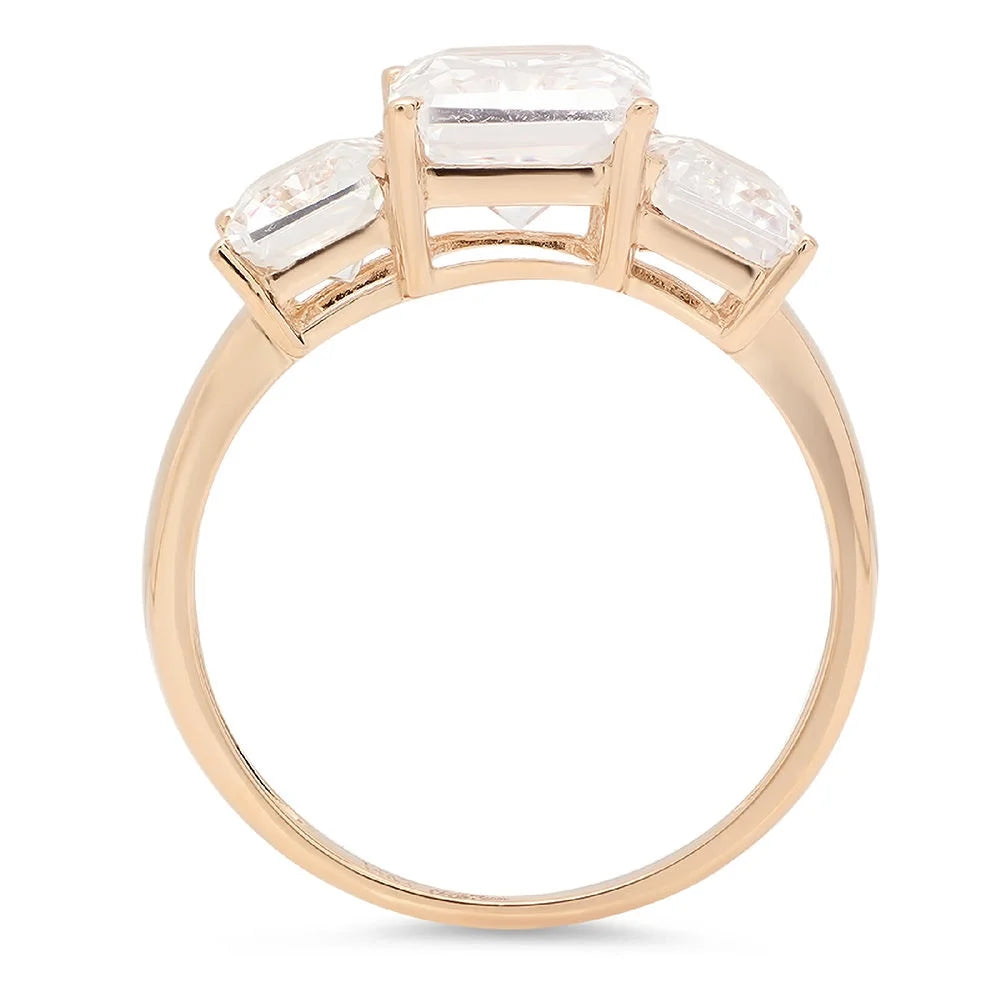 14K Yellow Gold Three-Stone Diamond Engagement Ring D46485