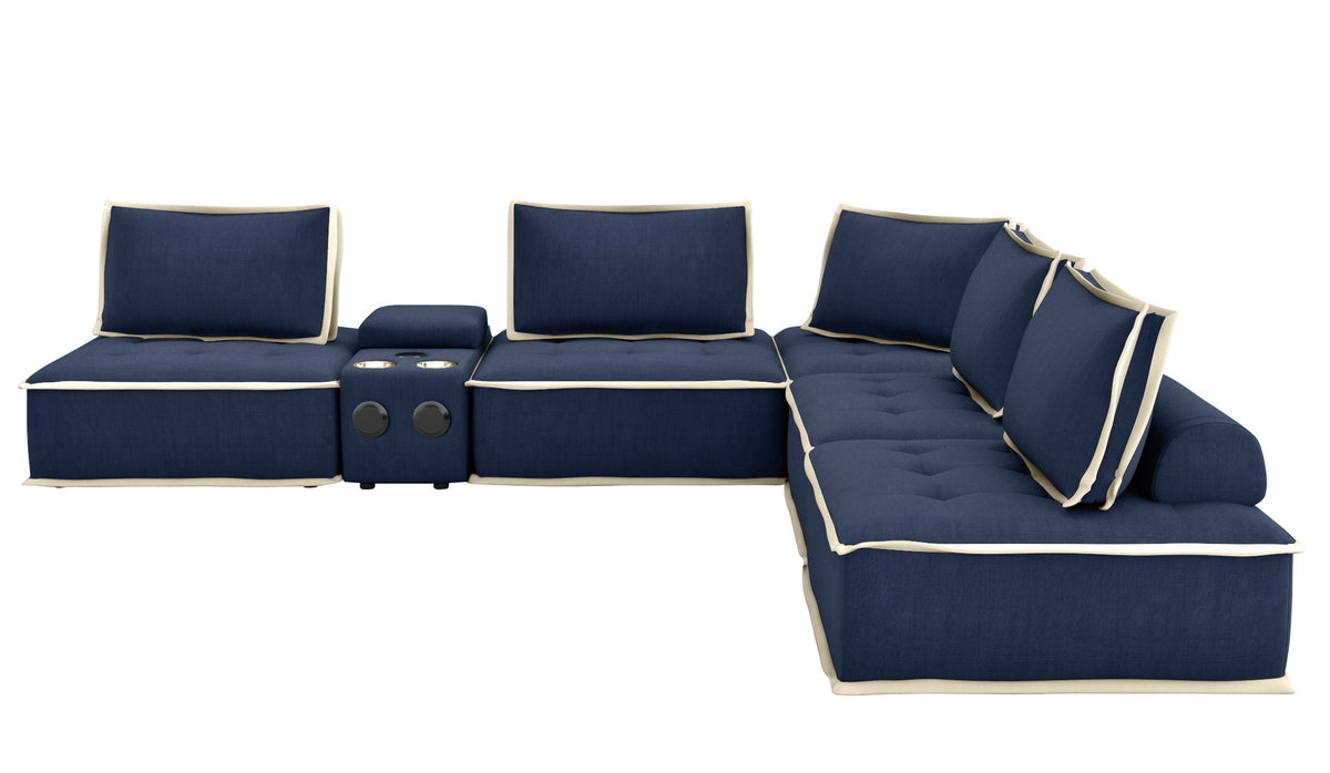 6 Pc Sectional Sofa with USB Storage D772381