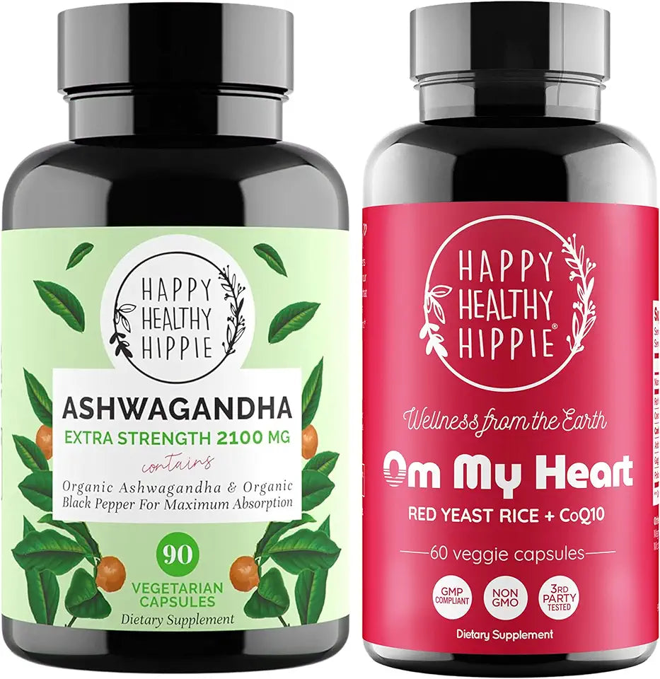 Red Yeast Rice with CoQ10 & Organic Ashwagandha Capsules C913